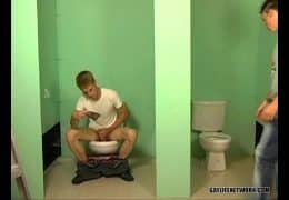 Twinks Fuck in Public Bathroom