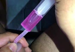 尿道にローションを入れてオナニーするとこうなる#2