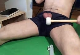 Warm up for balls with pp and felt drum stick