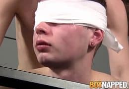 Young guy gets cock shoved deep inside him while he is bound