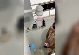Sleeping male, horny hit, and I went to the bathroom to jerk off